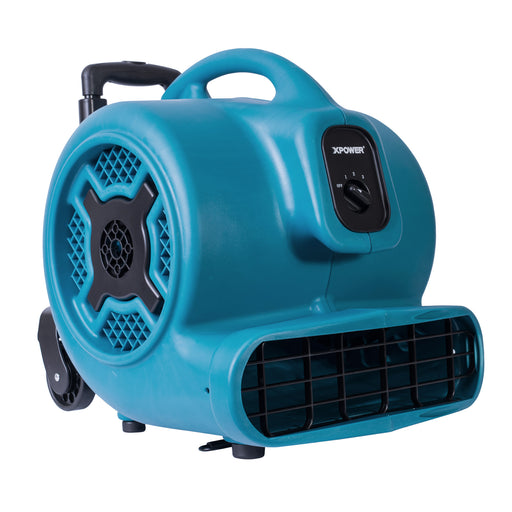XPOWER | P-830H-Blue | 1 HP, 3600 CFM, 8.5 Amps, 3-Speed Air Mover w/ Telescopic Handle & Wheels XPOWER - Centrifugal Air Mover XPOWER   