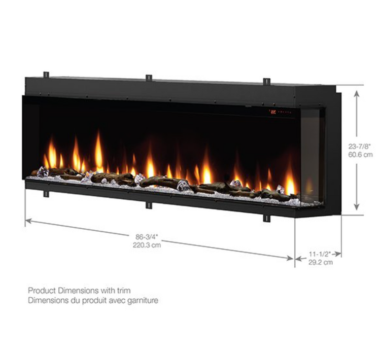 Dimplex | IgniteXL Bold 88" Deep Built-in Linear Electric Fireplace Dimplex Dimplex   