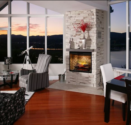 Dimplex | 30" Revillusion Built-In Electric Fireplace in Herringbone with Glass Dimplex Dimplex   