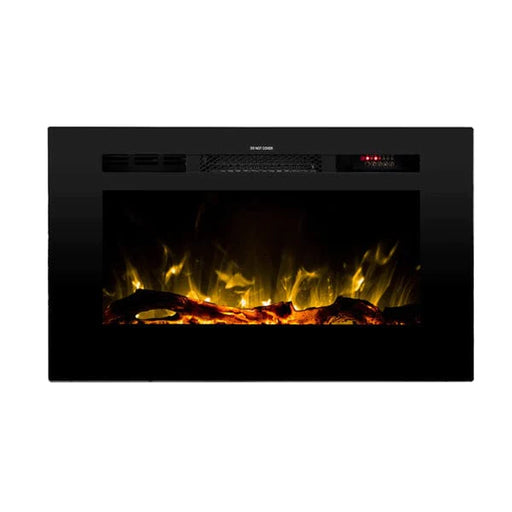 Touchstone | Sideline 28" Recessed Mounted Electric Fireplace, Black Touchstone - Electric Fireplace Touchstone   