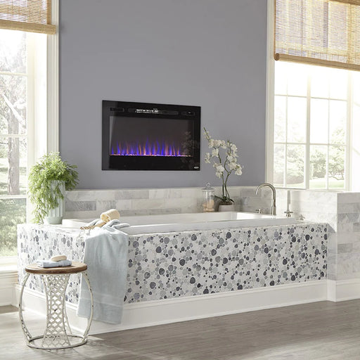 Touchstone | Sideline 36" Recessed Mounted Electric Fireplace, Black Touchstone - Electric Fireplace Touchstone   