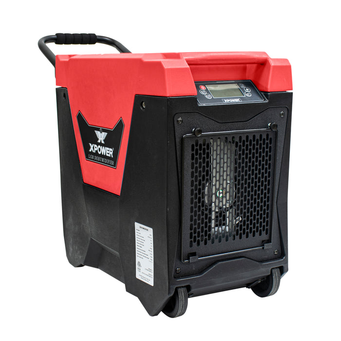 XPOWER | XD-85L2 | Commercial LGR Dehumidifier with Automatic Purge Pump, Drainage Hose, Handle and Wheels XPOWER - LGR Dehumidifier XPOWER Red  