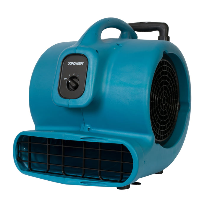 XPOWER | P-830H-Blue | 1 HP, 3600 CFM, 8.5 Amps, 3-Speed Air Mover w/ Telescopic Handle & Wheels XPOWER - Centrifugal Air Mover XPOWER   