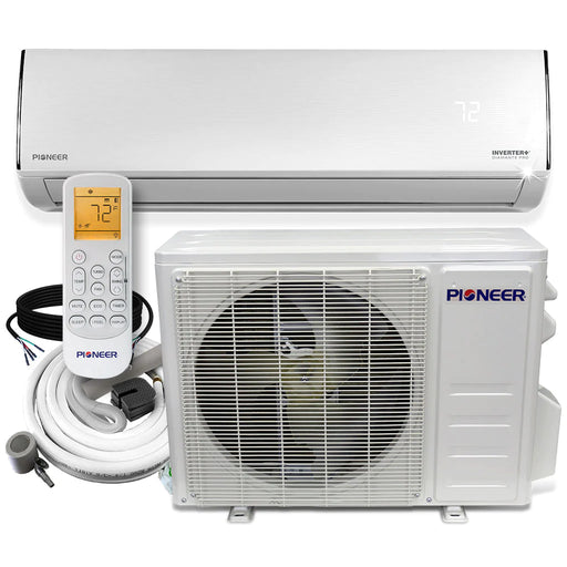 Pioneer | Diamante Series 9,000 BTU 20 SEER 115V Ductless Mini-Split Air Conditioner Heat Pump Full Set Pioneer - Mini-Split, Inverter, AC, and Heat Pump Pioneer   