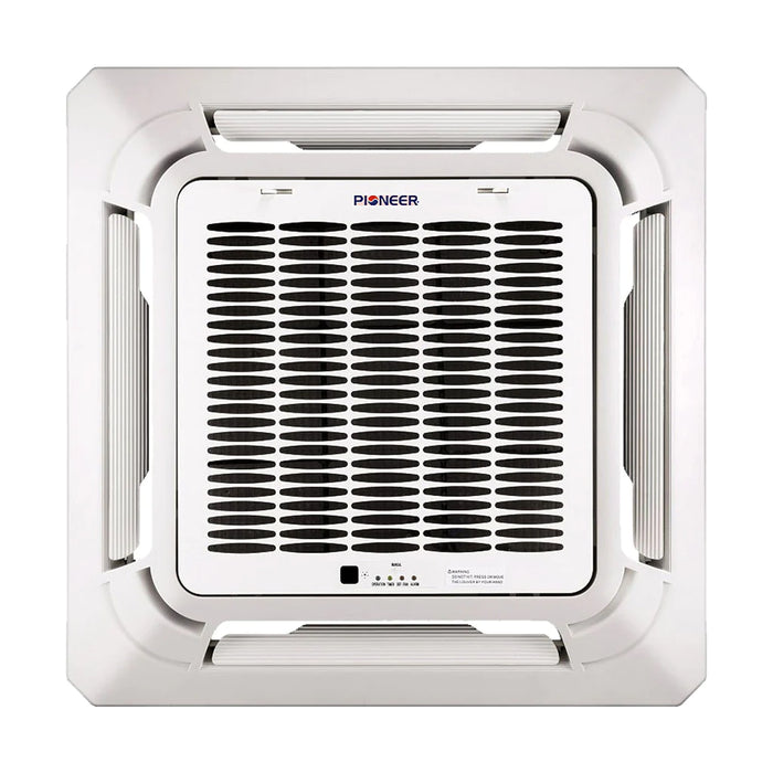 Pioneer | 9,000 BTU 8-Way Cassette Ductless Inverter Mini Split Air Conditioner Heat Pump, 230V Pioneer - Mini-Split, Inverter, AC, and Heat Pump Pioneer   