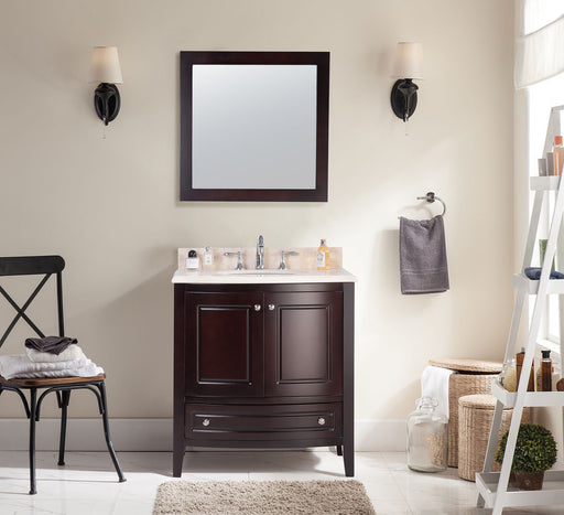 Laviva | Estella 32" Brown Bathroom Vanity with Jerusalem Gold Marble Countertop Laviva - Vanities Laviva   