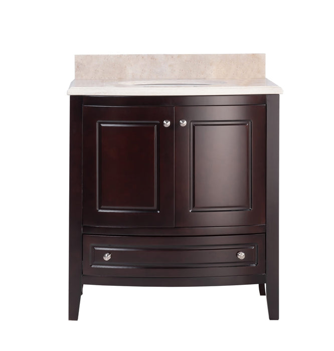 Laviva | Estella 32" Brown Bathroom Vanity with Jerusalem Gold Marble Countertop Laviva - Vanities Laviva   