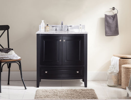 Laviva | Estella 32" Espresso Bathroom Vanity with White Carrara Marble Countertop Laviva - Vanities Laviva   