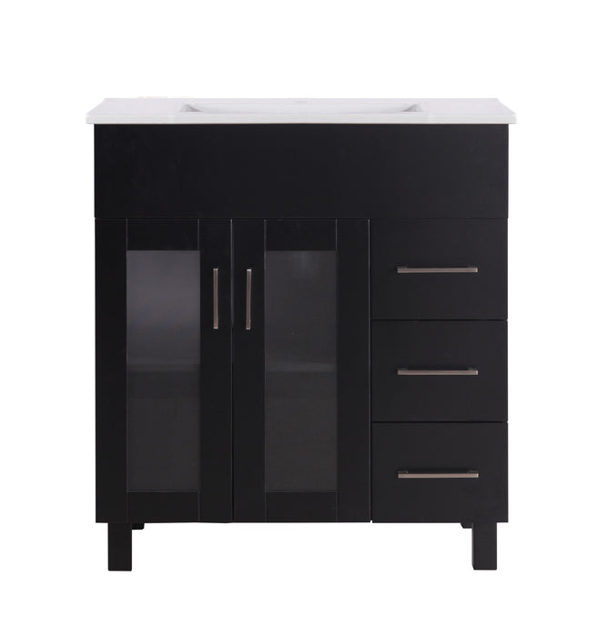 Laviva | Nova 32" Espresso Bathroom Vanity with White Ceramic Basin Countertop Laviva - Vanities Laviva   