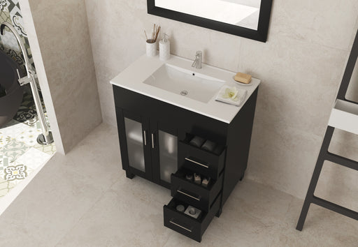 Laviva | Nova 32" Espresso Bathroom Vanity with White Ceramic Basin Countertop Laviva - Vanities Laviva   