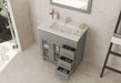 Laviva | Nova 32" Grey Bathroom Vanity with White Ceramic Basin Countertop Laviva - Vanities Laviva   