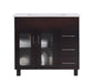 Laviva | Nova 36" Brown Bathroom Vanity with White Ceramic Basin Countertop Laviva - Vanities Laviva   