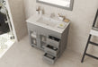 Laviva | Nova 36" Grey Bathroom Vanity with White Ceramic Basin Countertop Laviva - Vanities Laviva   