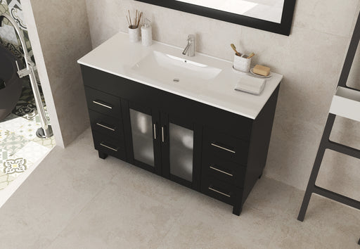 Laviva | Nova 48" Espresso Bathroom Vanity with White Ceramic Basin Countertop Laviva - Vanities Laviva   