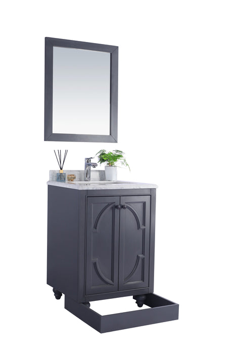 Laviva | Odyssey 24" Maple Grey Bathroom Vanity with Matte White VIVA Stone Solid Surface Countertop Laviva - Vanities Laviva   