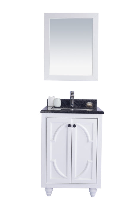 Laviva | Odyssey 24" White Bathroom Vanity with Black Wood Marble Countertop Laviva - Vanities Laviva   