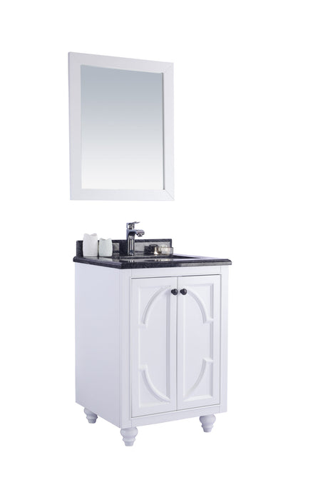 Laviva | Odyssey 24" White Bathroom Vanity with Black Wood Marble Countertop Laviva - Vanities Laviva   