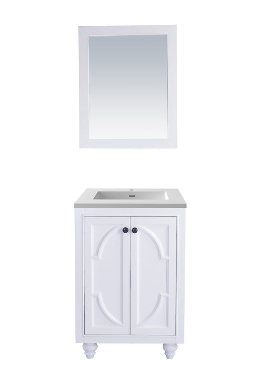 Laviva | Odyssey 24" White Bathroom Vanity with Matte White VIVA Stone Solid Surface Countertop Laviva - Vanities Laviva   