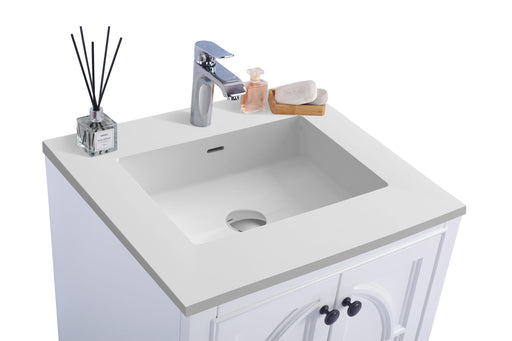 Laviva | Odyssey 24" White Bathroom Vanity with Matte White VIVA Stone Solid Surface Countertop Laviva - Vanities Laviva   