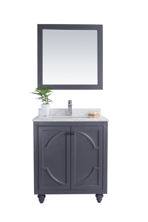 Laviva | Odyssey 30" Maple Grey Bathroom Vanity with White Carrara Marble Countertop Laviva - Vanities Laviva   