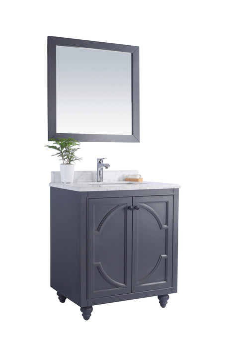 Laviva | Odyssey 30" Maple Grey Bathroom Vanity with White Carrara Marble Countertop Laviva - Vanities Laviva   