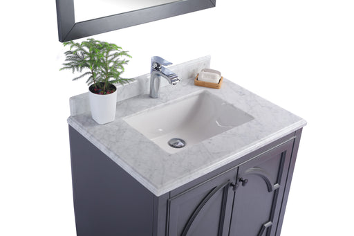 Laviva | Odyssey 30" Maple Grey Bathroom Vanity with White Carrara Marble Countertop Laviva - Vanities Laviva   