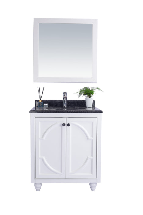 Laviva | Odyssey 30" White Bathroom Vanity with Black Wood Marble Countertop Laviva - Vanities Laviva   