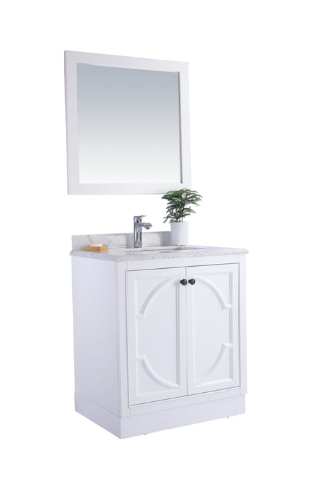 Laviva | Odyssey 30" White Bathroom Vanity with Black Wood Marble Countertop Laviva - Vanities Laviva   