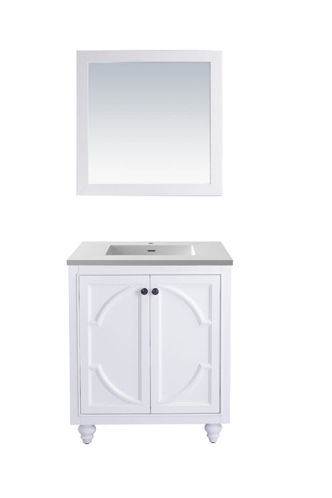 Laviva | Odyssey 30" White Bathroom Vanity with Matte White VIVA Stone Solid Surface Countertop Laviva - Vanities Laviva   