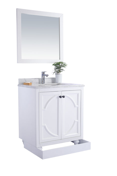 Laviva | Odyssey 30" White Bathroom Vanity with Matte White VIVA Stone Solid Surface Countertop Laviva - Vanities Laviva   