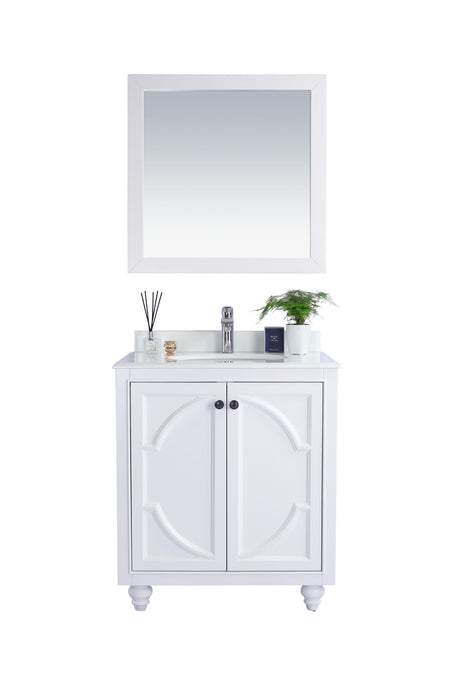 Laviva | Odyssey 30" White Bathroom Vanity with Pure White Phoenix Stone Countertop Laviva - Vanities Laviva   