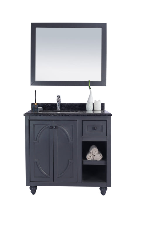 Laviva | Odyssey 36" Maple Grey Bathroom Vanity with Black Wood Marble Countertop Laviva - Vanities Laviva   