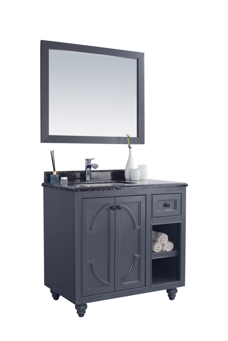 Laviva | Odyssey 36" Maple Grey Bathroom Vanity with Black Wood Marble Countertop Laviva - Vanities Laviva   