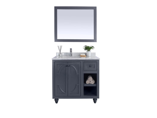 Laviva | Odyssey 36" Maple Grey Bathroom Vanity with White Carrara Marble Countertop Laviva - Vanities Laviva   