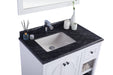 Laviva | Odyssey 36" White Bathroom Vanity with Black Wood Marble Countertop Laviva - Vanities Laviva   