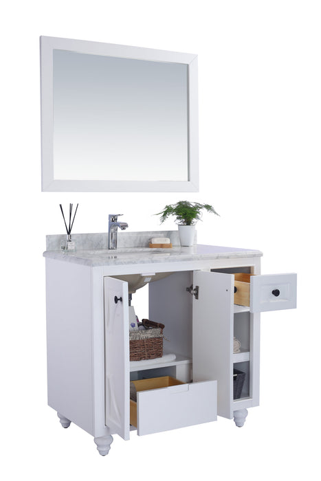 Laviva | Odyssey 36" White Bathroom Vanity with Matte White VIVA Stone Solid Surface Countertop Laviva - Vanities Laviva   