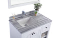 Laviva | Odyssey 36" White Bathroom Vanity with White Stripes Marble Countertop Laviva - Vanities Laviva   