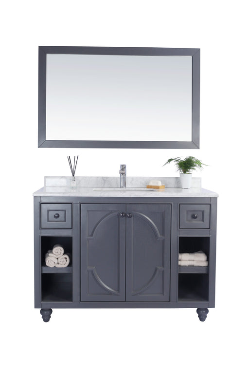 Laviva | Odyssey 48" Maple Grey Bathroom Vanity with White Carrara Marble Countertop Laviva - Vanities Laviva   