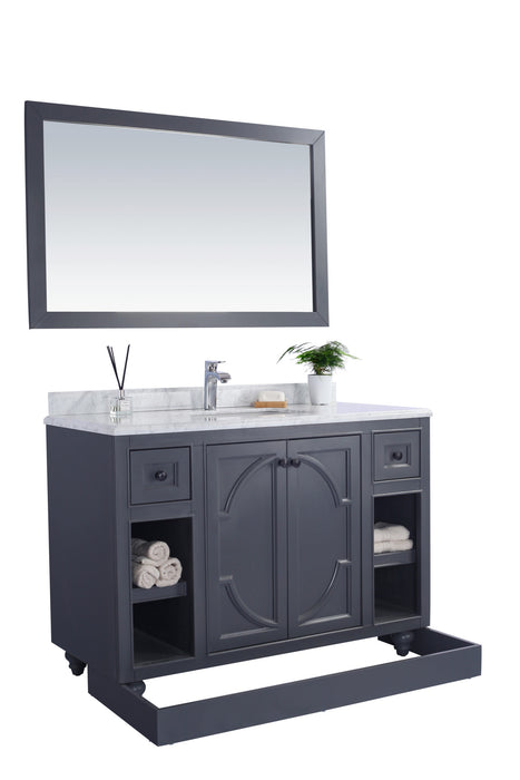 Laviva | Odyssey 48" Maple Grey Bathroom Vanity with White Stripes Marble Countertop Laviva - Vanities Laviva   