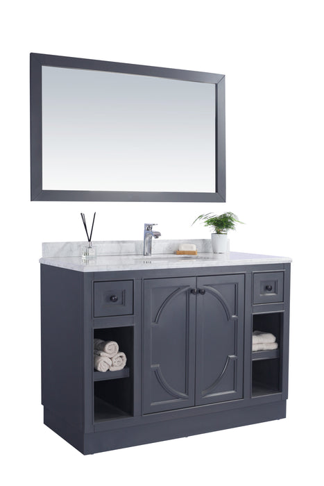 Laviva | Odyssey 48" Maple Grey Bathroom Vanity with White Stripes Marble Countertop Laviva - Vanities Laviva   