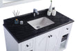 Laviva | Odyssey 48" White Bathroom Vanity with Black Wood Marble Countertop Laviva - Vanities Laviva   