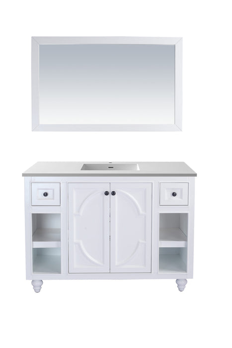 Laviva | Odyssey 48" White Bathroom Vanity with Matte White VIVA Stone Solid Surface Countertop Laviva - Vanities Laviva   