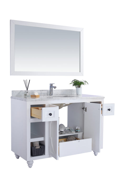 Laviva | Odyssey 48" White Bathroom Vanity with Matte White VIVA Stone Solid Surface Countertop Laviva - Vanities Laviva   