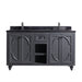 Laviva | Odyssey 60" Maple Grey Double Sink Bathroom Vanity with Black Wood Marble Countertop Laviva - Vanities Laviva   