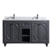 Laviva | Odyssey 60" Maple Grey Double Sink Bathroom Vanity with White Carrara Marble Countertop Laviva - Vanities Laviva   