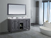 Laviva | Odyssey 60" Maple Grey Double Sink Bathroom Vanity with White Carrara Marble Countertop Laviva - Vanities Laviva   