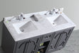 Laviva | Odyssey 60" Maple Grey Double Sink Bathroom Vanity with White Carrara Marble Countertop Laviva - Vanities Laviva   