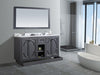 Laviva | Odyssey 60" Maple Grey Double Sink Bathroom Vanity with White Carrara Marble Countertop Laviva - Vanities Laviva   