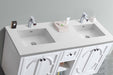 Laviva | Odyssey 60" White Double Sink Bathroom Vanity with Matte White VIVA Stone Solid Surface Countertop Laviva - Vanities Laviva   