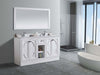 Laviva | Odyssey 60" White Double Sink Bathroom Vanity with White Carrara Marble Countertop Laviva - Vanities Laviva   